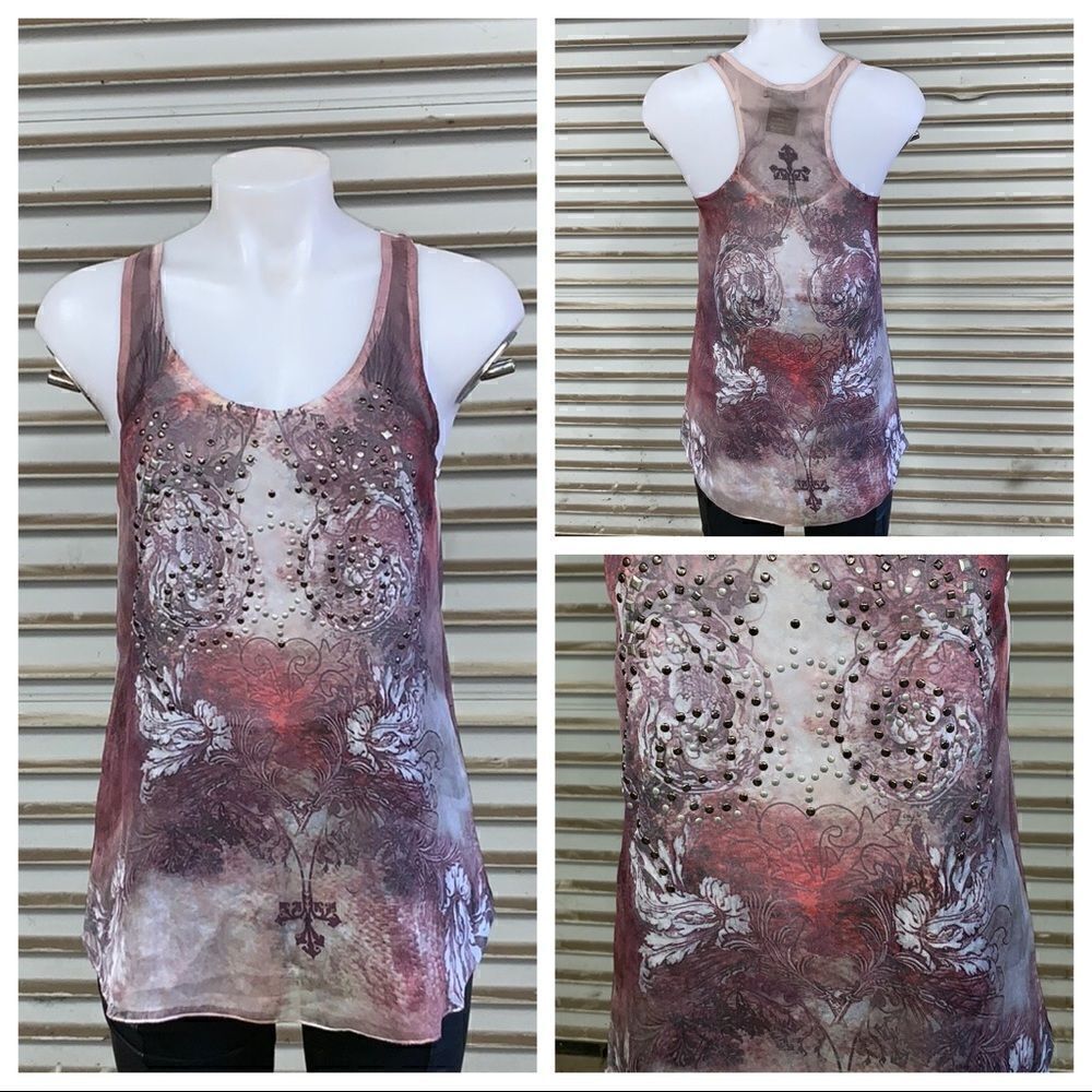 🛍️Miso size small sheer top with embellishment